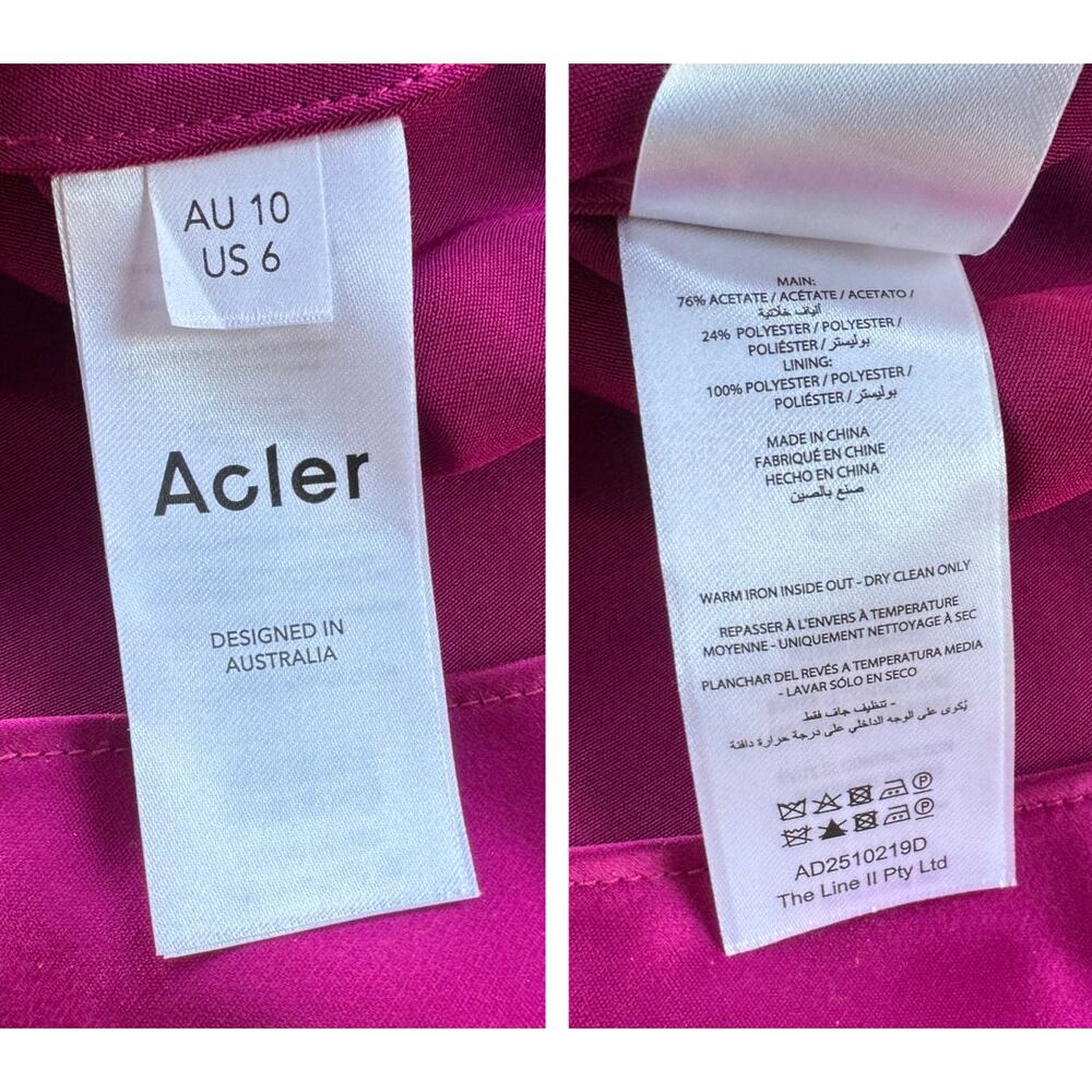 NEW Acler Ropley Drape Bias Cut Satin Maxi Cocktail Dress Size (AU/10, US/6) - Picture 12 of 13